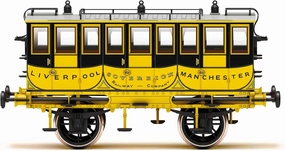 Hornby R40445 L&MR, 1st Class Coach 'Sovereign' - Era 1 Loco - Steam for Model Railway Sets, Yellow