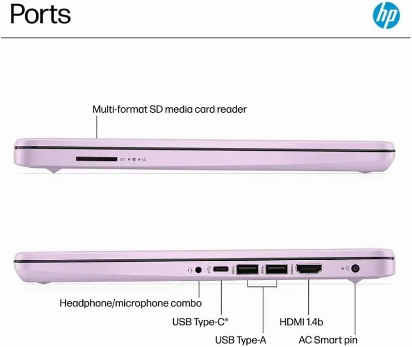 HP 2025 Student Business Laptop, Intel Processor N150(up to 3.6 GHz), 14 Inch LED Screen,16G RAM, 128GB Storange,1 Year Office 365, Windows 11 Home,Honey Lavender,w/YYY Accessories