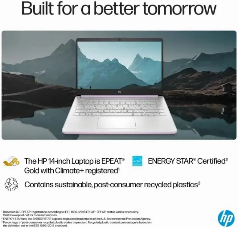 HP 2025 Student Business Laptop, Intel Processor N150(up to 3.6 GHz), 14 Inch LED Screen,16G RAM, 128GB Storange,1 Year Office 365, Windows 11 Home,Honey Lavender,w/YYY Accessories