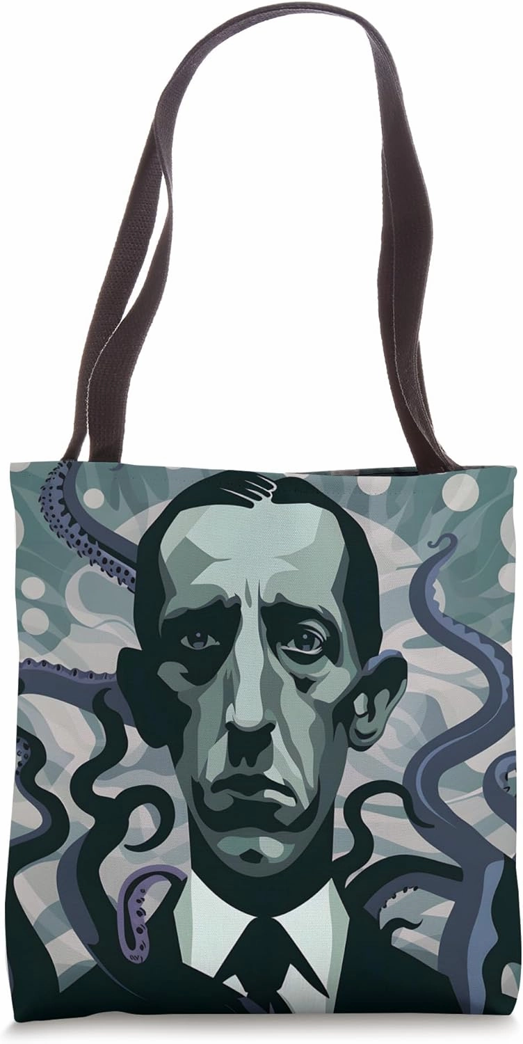 HP Lovecraft Inspired: Monster Tentacles in Black & White Tote Bag