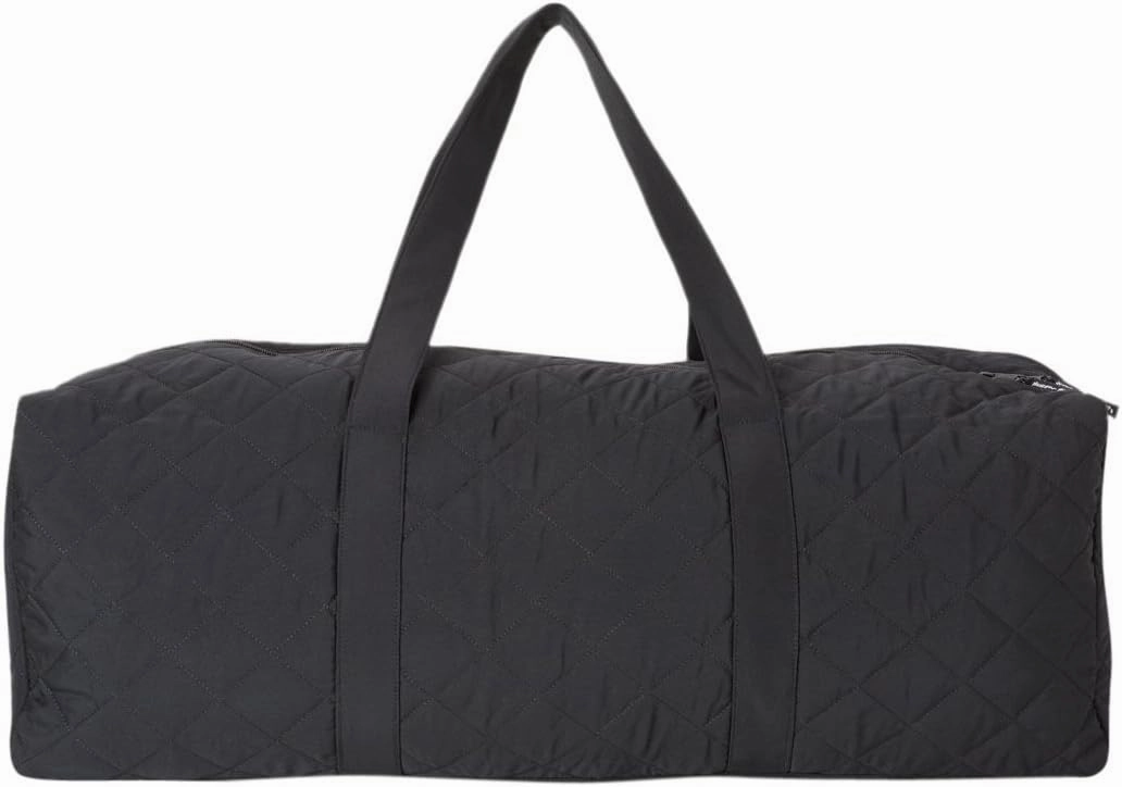 Hugger Mugger Quilted Yoga Mat Bag Black - fits Most Yoga mats with Extra Room for Props, 100% Durable Cotton, Double Handles, Inside and Outside Zipper Pockets