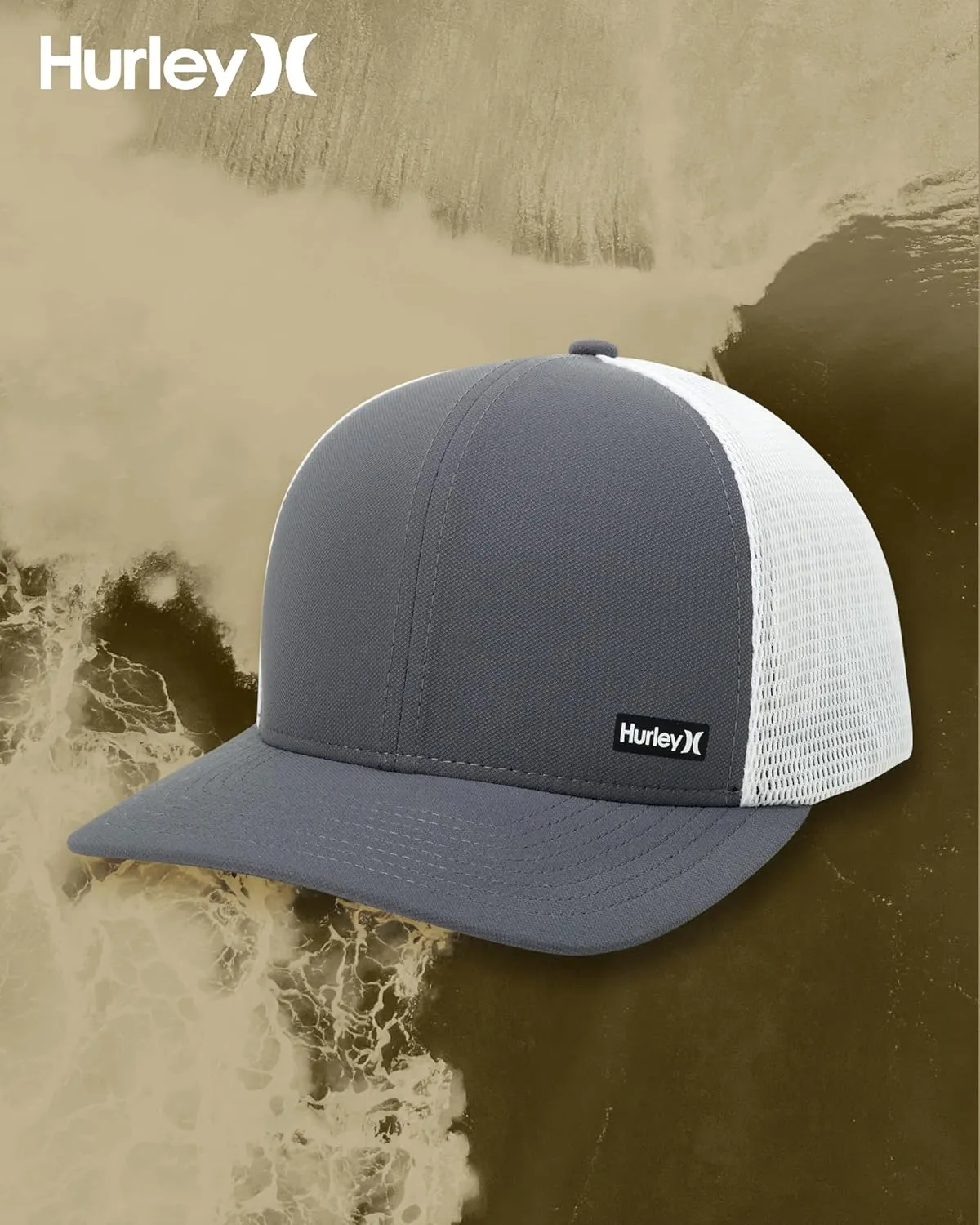 Hurley Men's Caps - H2O-Dri League Baseball Caps for Men with Snapback Closure - Classic Mens Trucker Hats (S-XL)