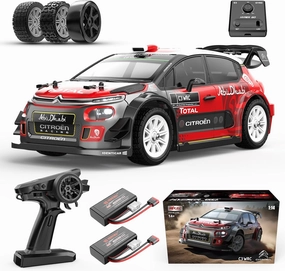 Hyper GO 14303 1/14 Citroen C3 Fast RC Cars for Adults, Max 40mph Brushless RC Drift Car with Gyro, 4WD RTR High Speed RC Rally Car, 2 of 2000 mAh Drifting RC Remote Control Car for Adult
