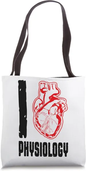 I Love Physiology Anatomical Human Heart STEM Science Geek Tote Bag
