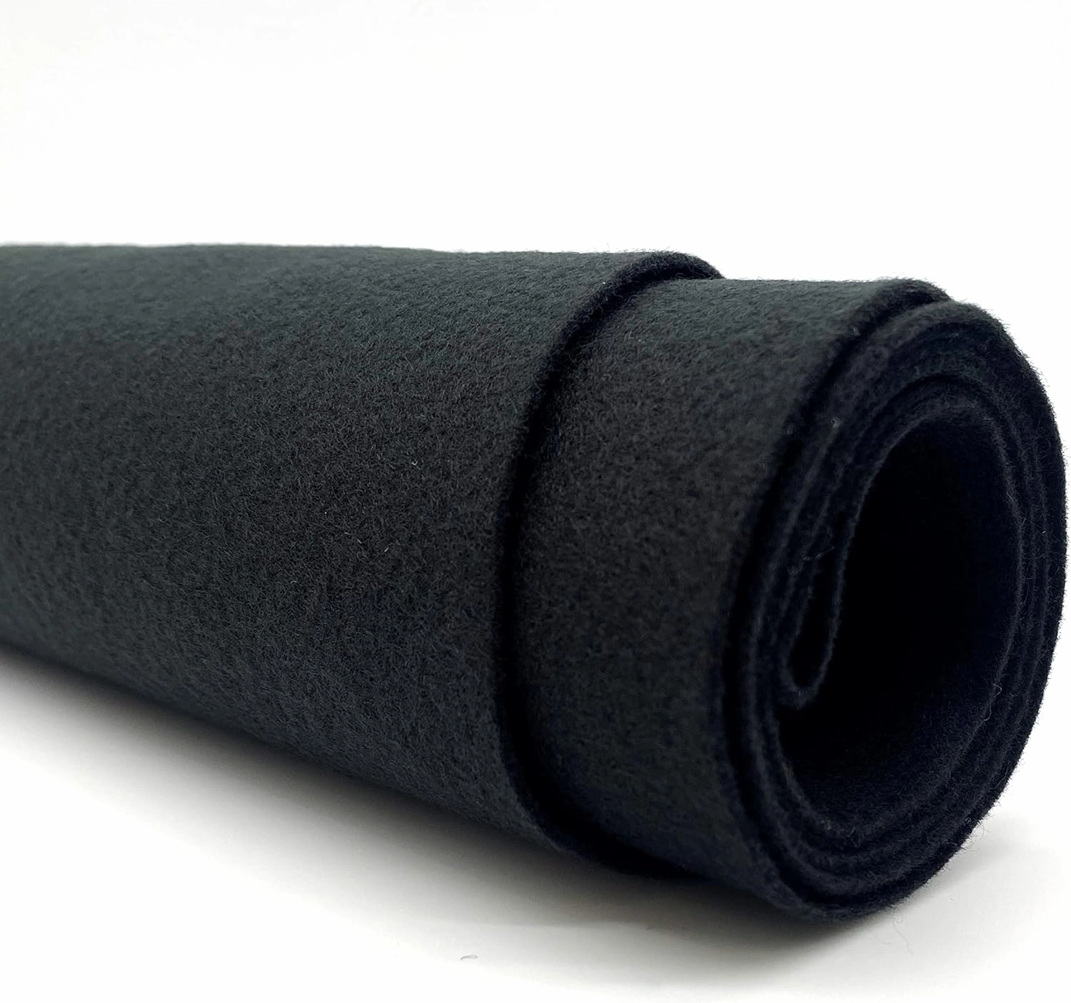Ice Fabrics Craft Felt Fabric by The Yard - 72" Wide & 1.6mm Thick Acrylic Felt - Soft and Durable Black Fabric for DIY Arts & Crafts, Decorations and More - 1 Yard Black