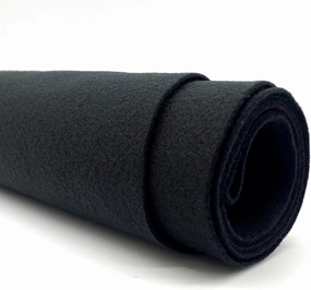 Ice Fabrics Craft Felt Fabric by The Yard - 72" Wide & 1.6mm Thick Acrylic Felt - Soft and Durable Black Fabric for DIY Arts & Crafts, Decorations and More - 1 Yard Black