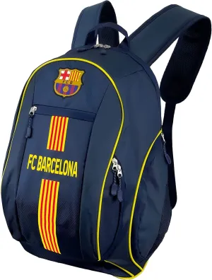 Icon Sports Barcelona Backpack With Soccer Ball Compartment, Licensed Barcelona School Bookbag