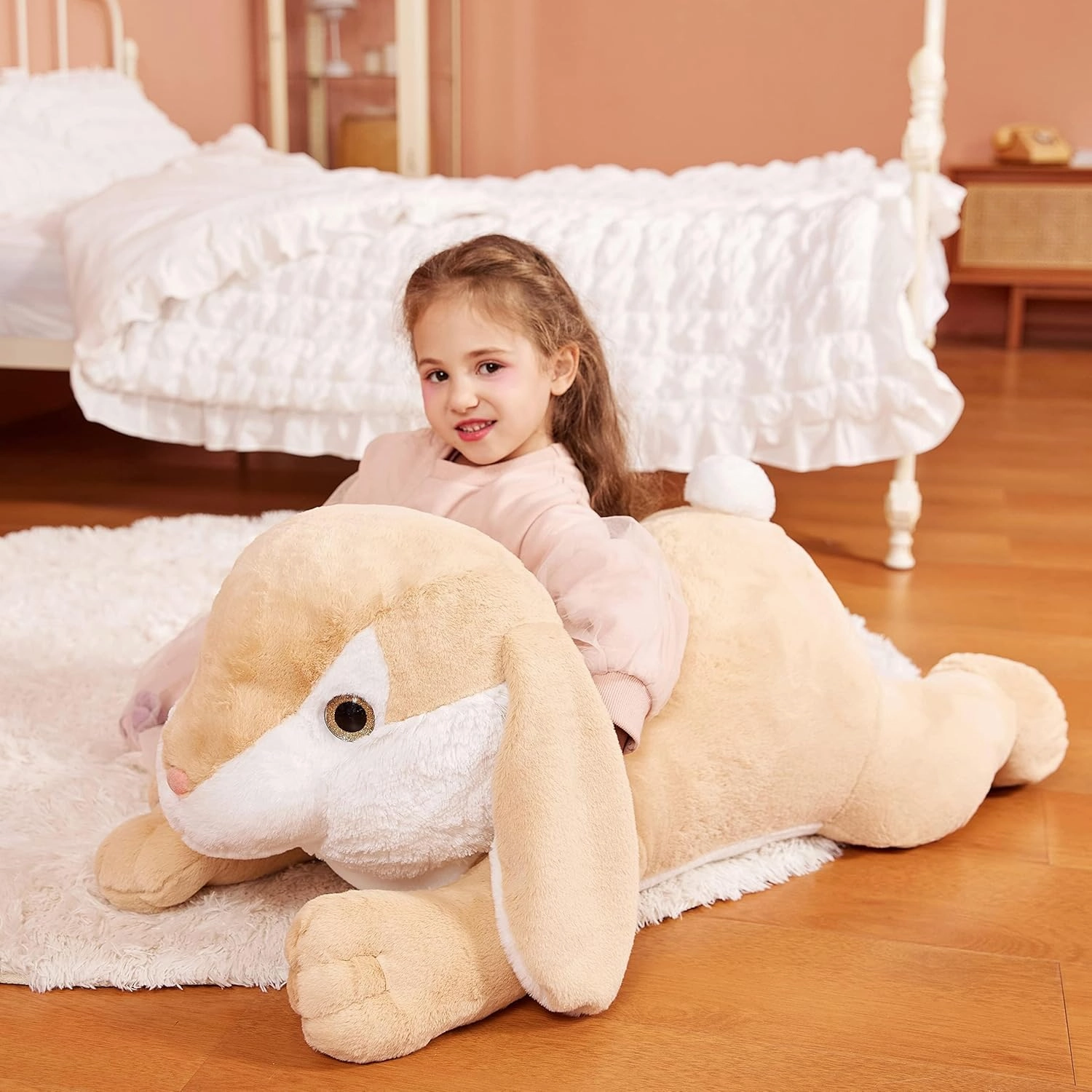 IKASA Giant Rabbit Stuffed Animal Plush Toy, 30" Large Bunny Plushy Toys for Kids Girls Boys Children