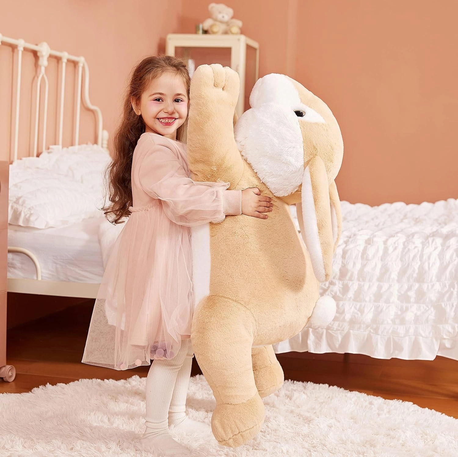 IKASA Giant Rabbit Stuffed Animal Plush Toy, 30" Large Bunny Plushy Toys for Kids Girls Boys Children