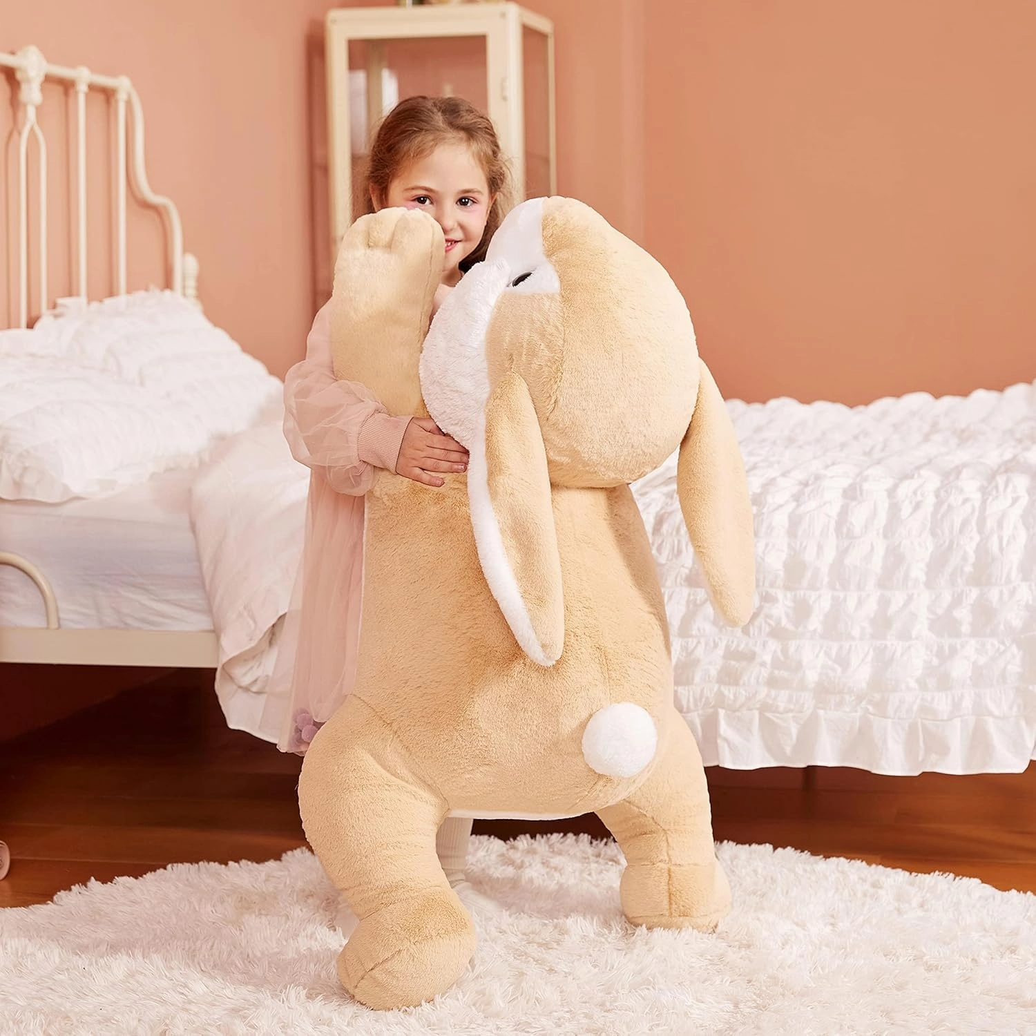 IKASA Giant Rabbit Stuffed Animal Plush Toy, 30" Large Bunny Plushy Toys for Kids Girls Boys Children
