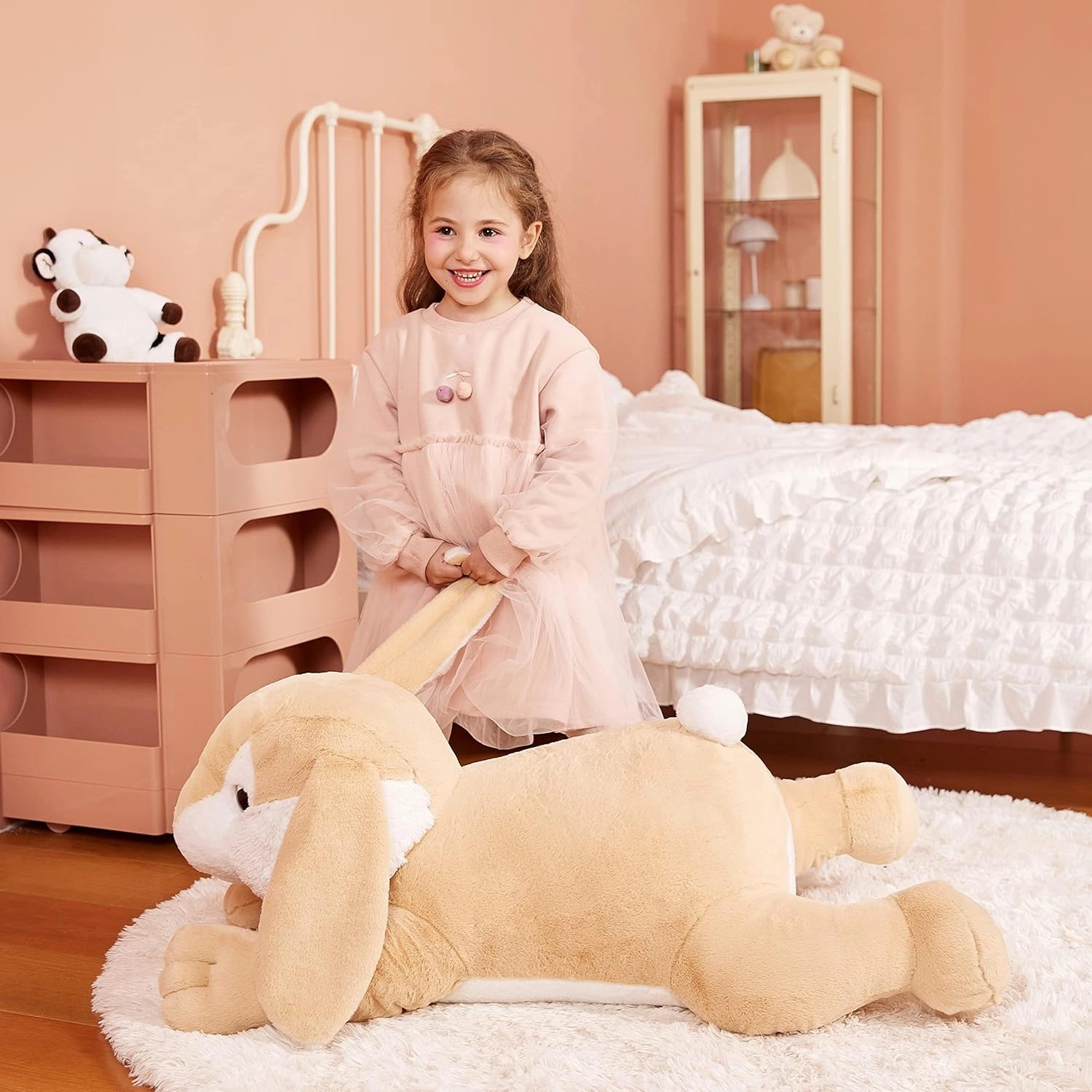 IKASA Giant Rabbit Stuffed Animal Plush Toy, 30" Large Bunny Plushy Toys for Kids Girls Boys Children