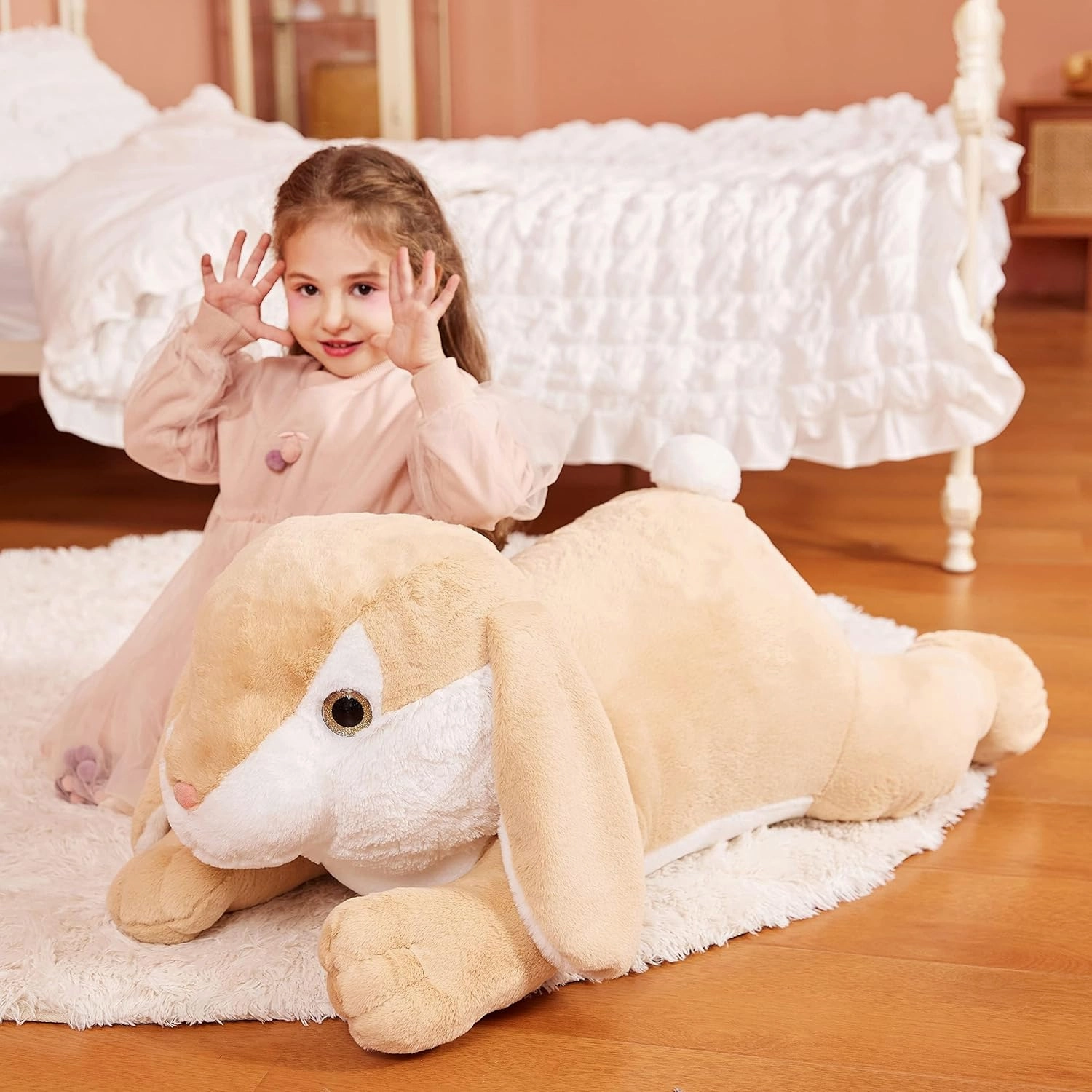 IKASA Giant Rabbit Stuffed Animal Plush Toy, 30" Large Bunny Plushy Toys for Kids Girls Boys Children