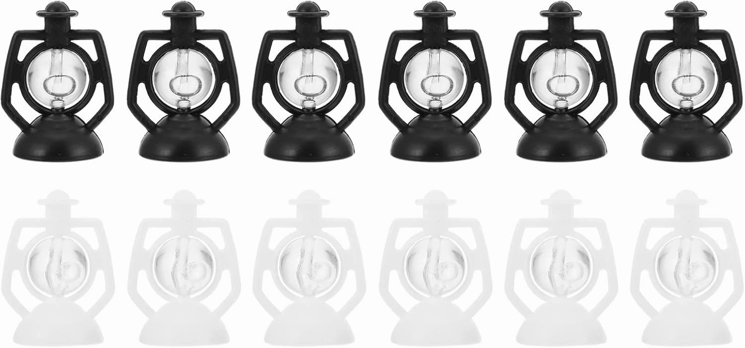IMIKEYA 3sets 12pcs Doll House Retro Kerosene Lamps Lifelike Lantern Models for DIY Decor Miniature Lights Photography Props and Accessories 12pcs*3