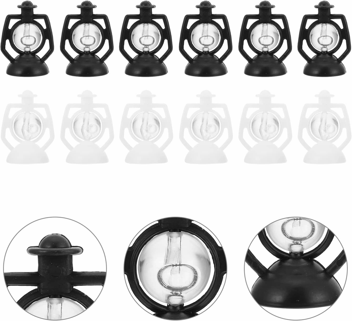 IMIKEYA 3sets 12pcs Doll House Retro Kerosene Lamps Lifelike Lantern Models for DIY Decor Miniature Lights Photography Props and Accessories 12pcs*3