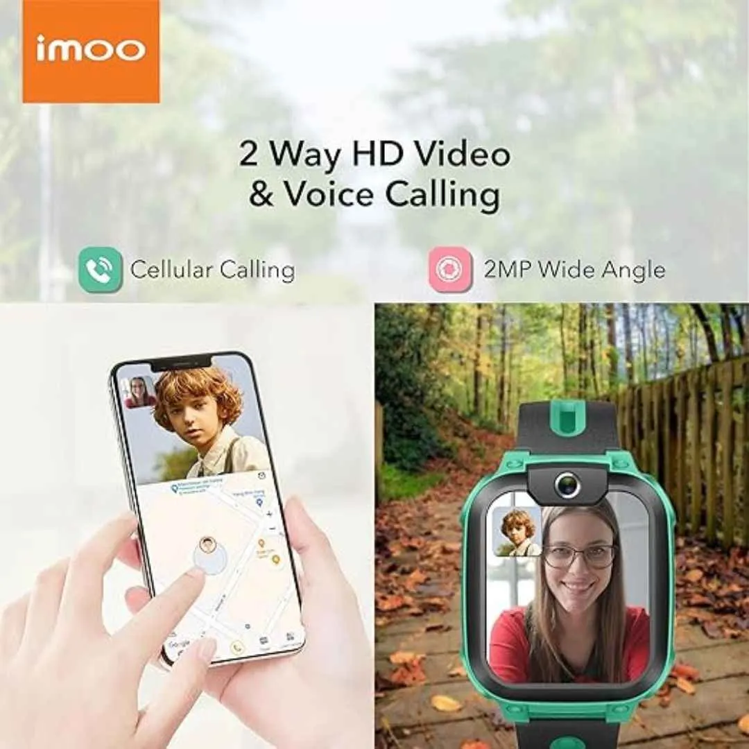IMOO Watch Phone Z1, 4G Smart Watch for Kids with Real-Time HD Video & Phone Call, Smart Watch for Girls & Boys, Green