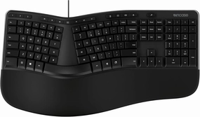 Incase Ergonomic Keyboard – Designed by Microsoft – Refined Ergonomic Design, Built-in Shortcuts Keys, Layered Palm Rest for Elevated Wrist Support, Integrated Number Pad – Black