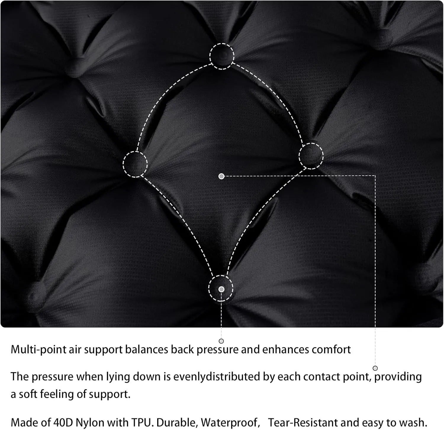 Inflatable Sleeping Pad for Camping Insulated Ultralight Compact Durable Waterproof Sleeping Mat for Outdoor Backpacking Hiking Camping Mat with Inflatable Bag R5.4