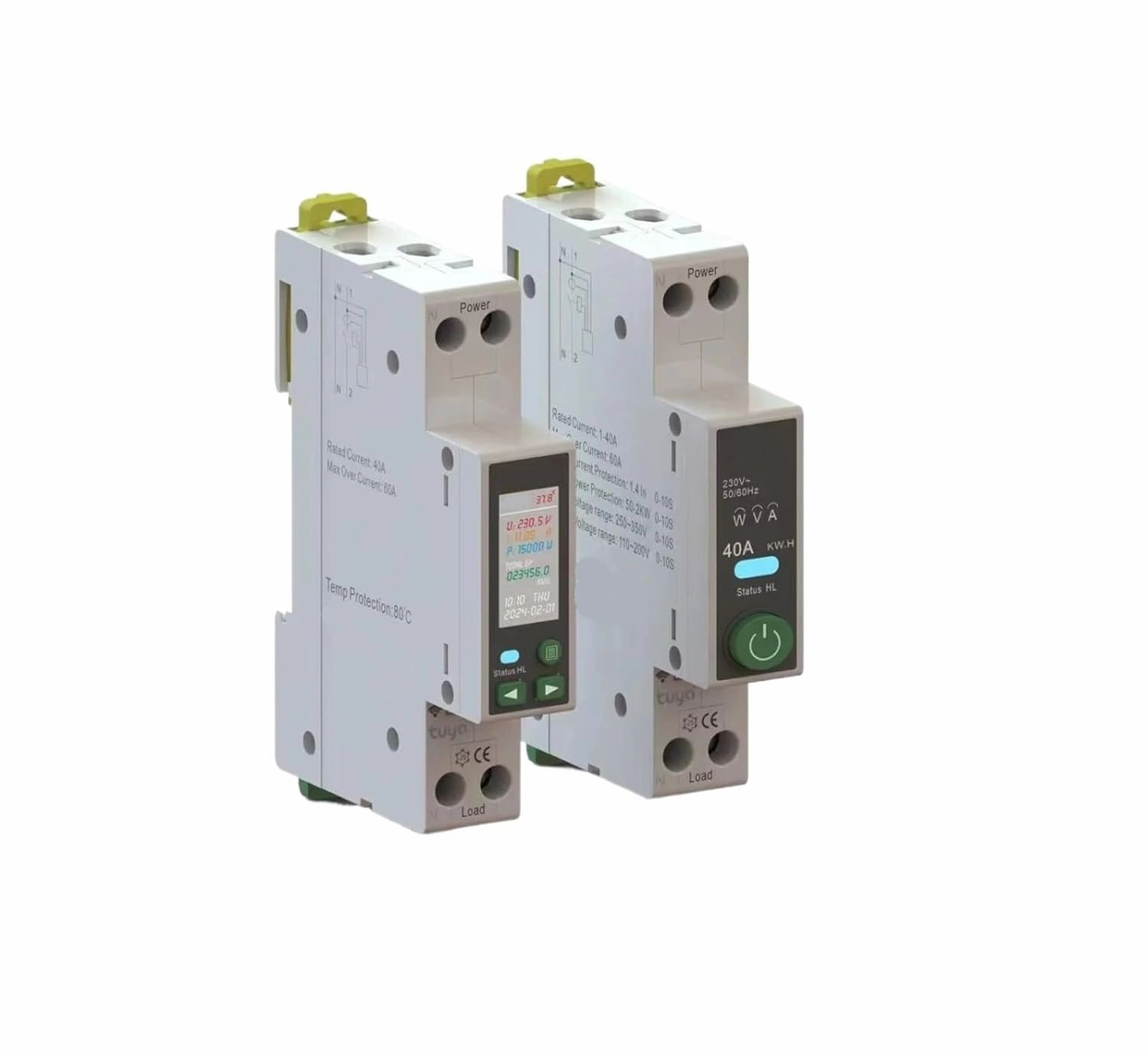 Intelligent Circuit Breaker 1P N with Metering Function for Wireless Remote Monitor Control(NO Display Screen)