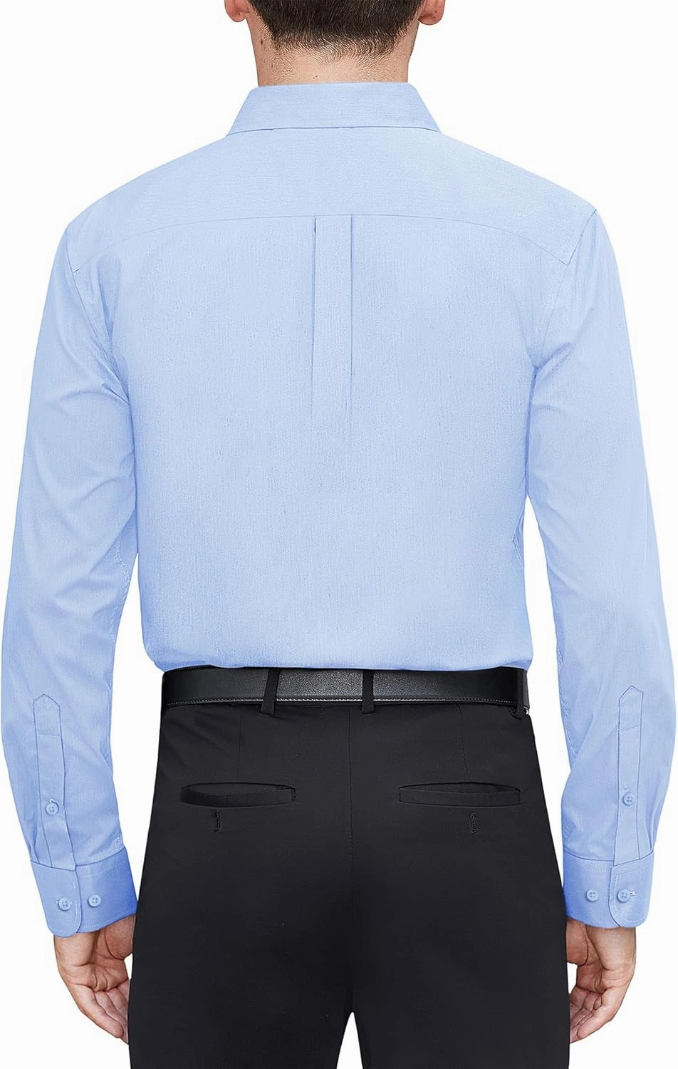 J.VER Men's Dress Shirts Stretch Stain Shield Long Sleeve Solid Formal Shirt Business Casual Button Down Shirts