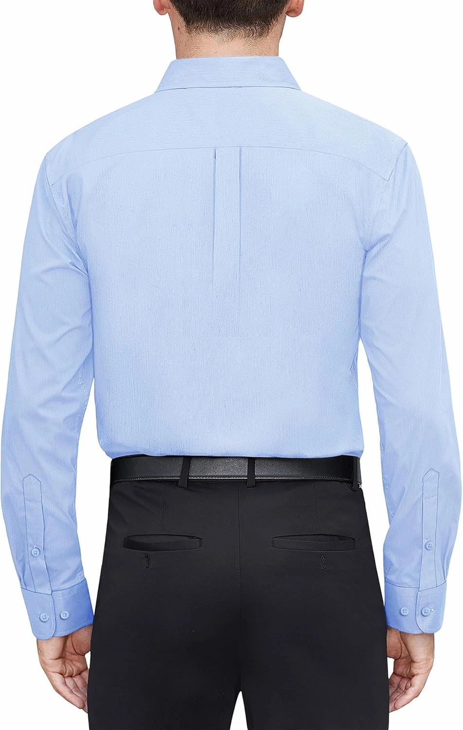 J.VER Men's Dress Shirts Stretch Stain Shield Long Sleeve Solid Formal Shirt Business Casual Button Down Shirts