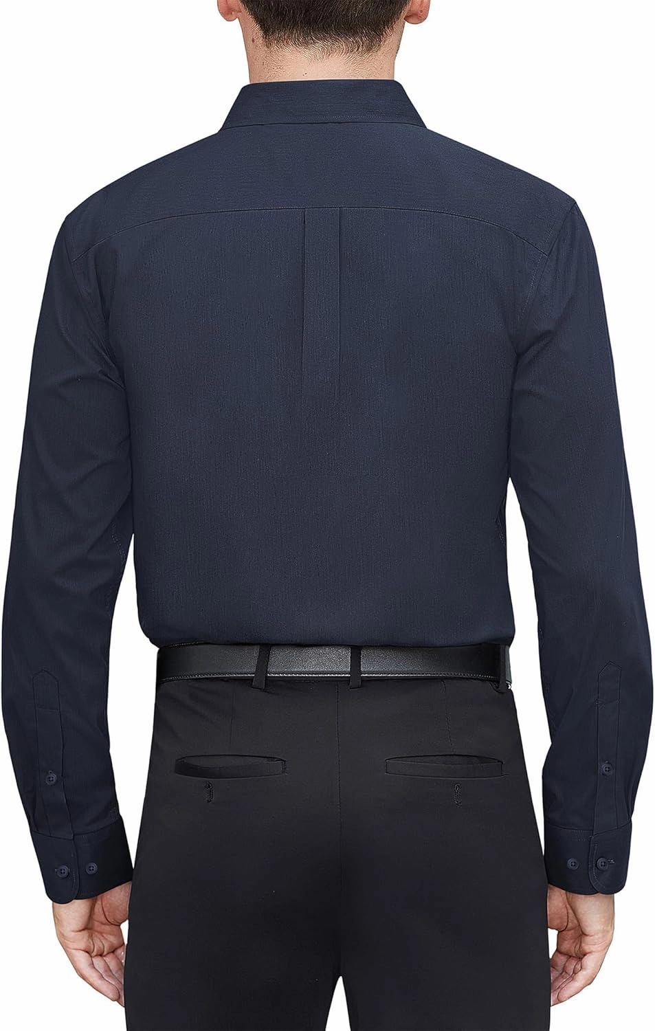 J.VER Men's Dress Shirts Stretch Stain Shield Long Sleeve Solid Formal Shirt Business Casual Button Down Shirts