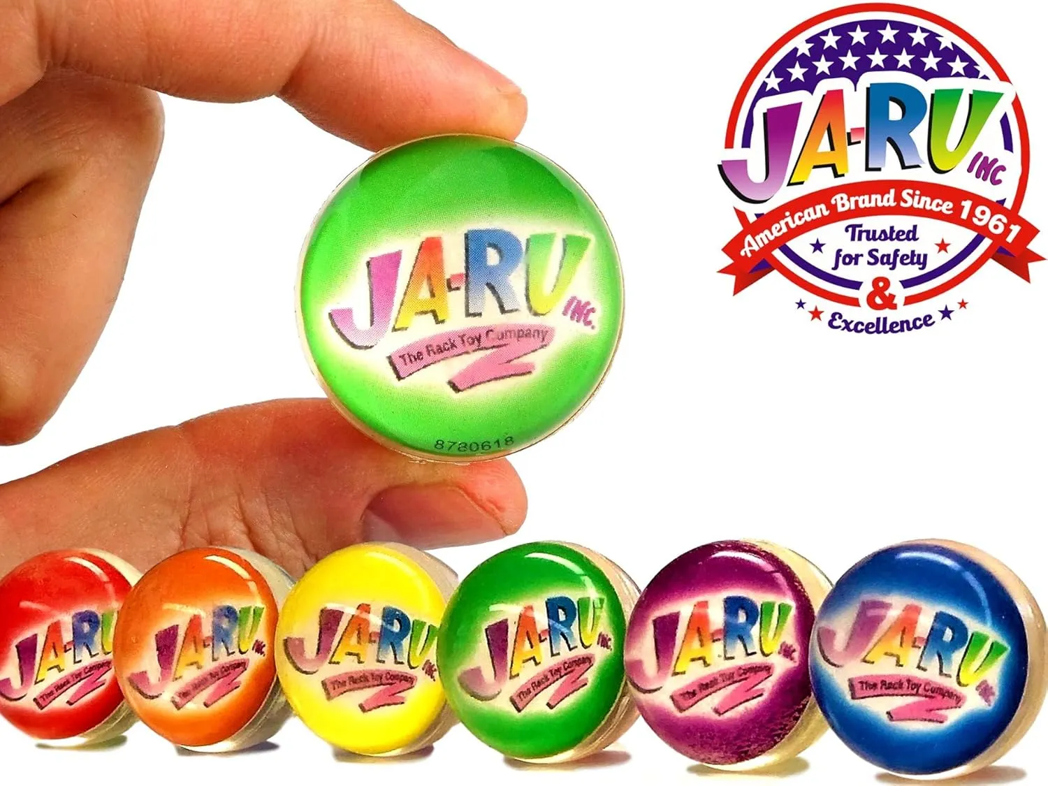 JA-RU Jumbo Jax Toy w/Bouncy Ball (12 Jax Set) Classic Rubber Jacks Vintage Toys for Kids & Adult. Old School Retro Board Games. Party Favor Fidget Pack Pinata Filler Stocking Stuffer. 6569-12p