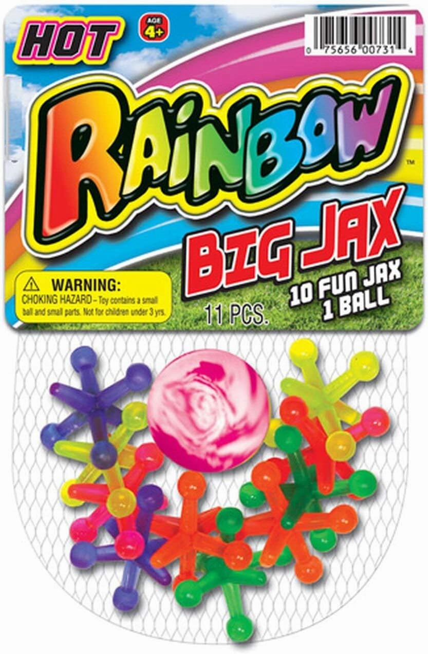 JA-RU Big Jacks Toy Set (Pack of 6 Units) Kids Jax Classic Games Great Party Favors or Pinata Filler in Bulk. 731-6