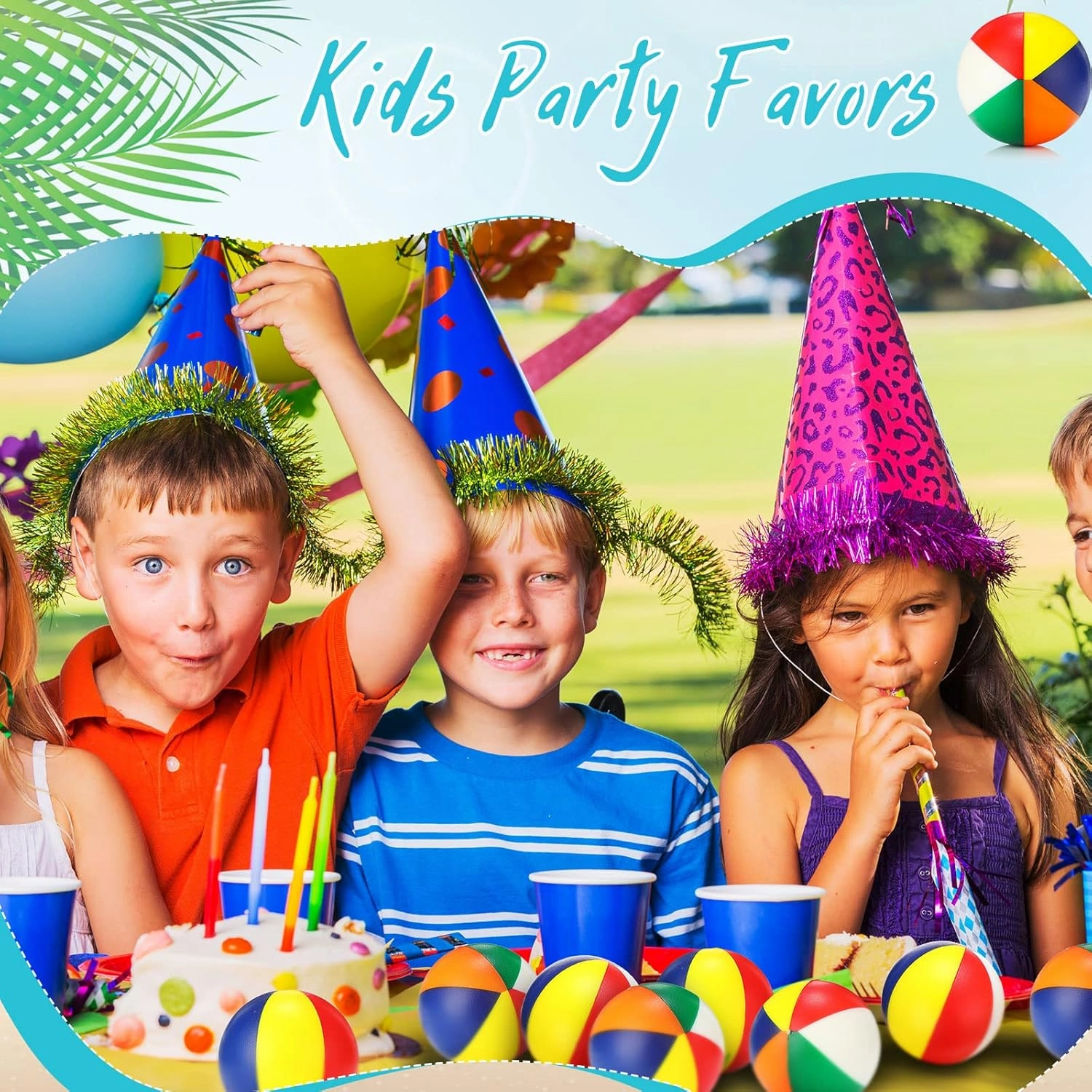 Jerify 24 Pcs Mini Beach Stress Balls 2.5 Inch Foam PU Relief Stress Ball Mini Rainbow Blow Up Beach Balls Toys for Girls Boys Birthday Beach Hawaiian Party Favors Summer Pool Games (Classic Color)