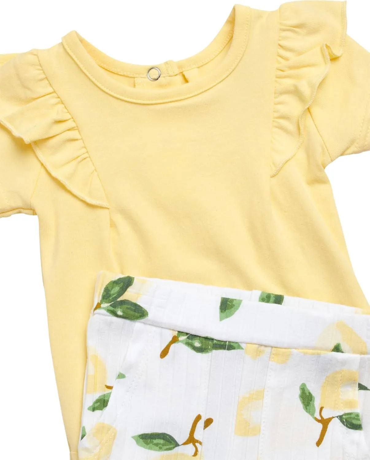 Jessica Simpson Baby Girl Clothes Set - 2 Piece Baby Onesie Bodysuit and Infant Pants Newborn Girl Outfits (Sizes: 0-9M)