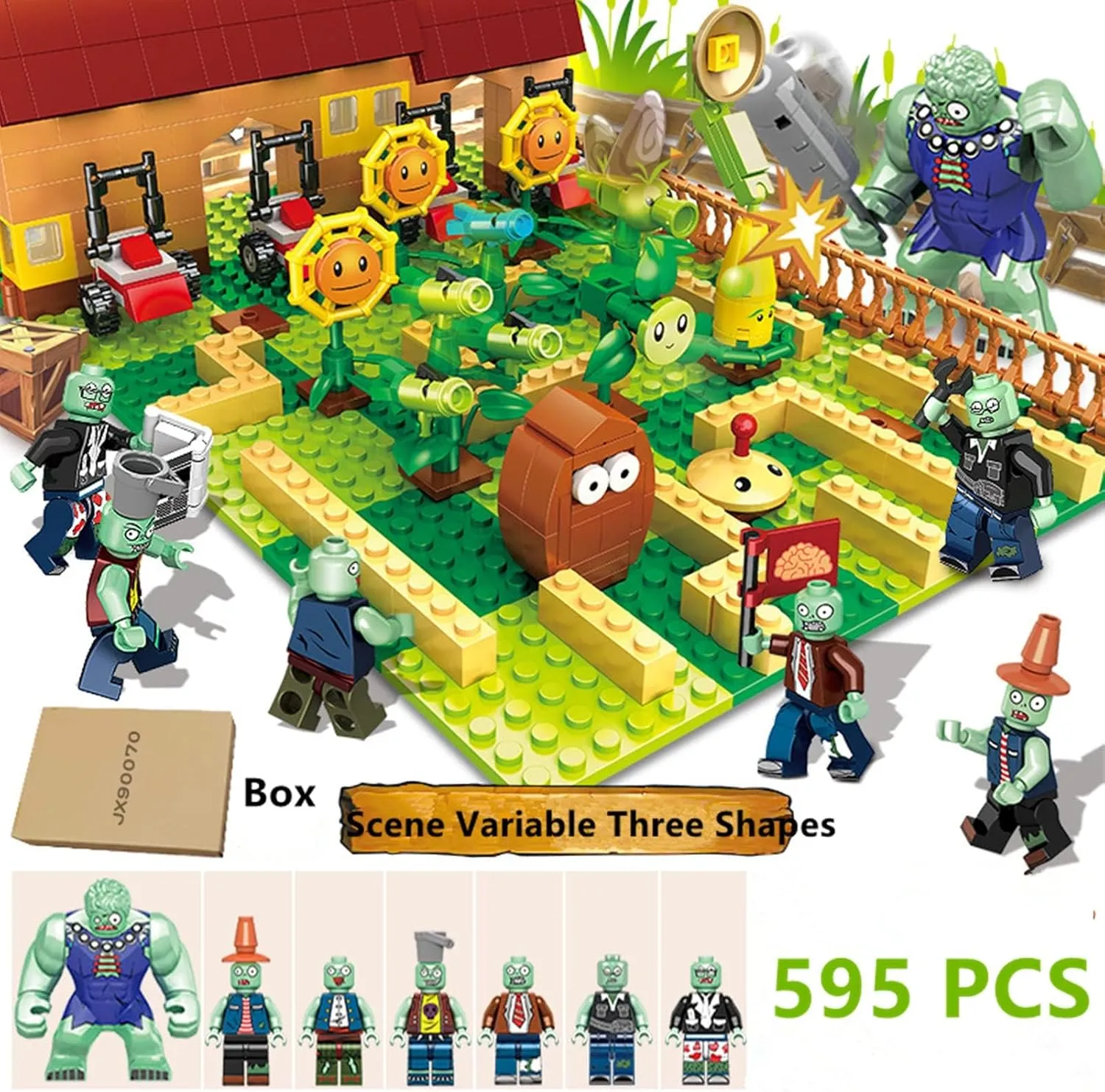 JHESAO Plants and Zombies PVZ Toys Assembly Action Figures PVZ Assemblable Toys Set 1 2 Series Great Gifts for Kids and Fans,Birthday and Christmas Party New