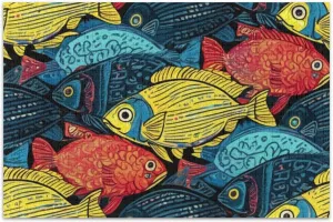 Jigsaw Puzzles for Adults 1000 Pieces Animal Flower Art Custom Winter Scene Puzzle Colorful Fish Gifts for White Elephant Game, 29.5x19.7 Inch