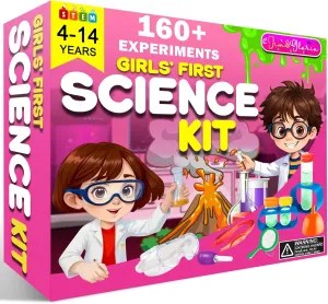 Jim&Gloria Science Kits for Kids Age 5-7 8-12 Year Old Birthday Gifts for Girls, Craft Supplies, Learning & Educational Toys, Stem Toys, Chemistry Set, Science Experiments for Kids Volcano Projects