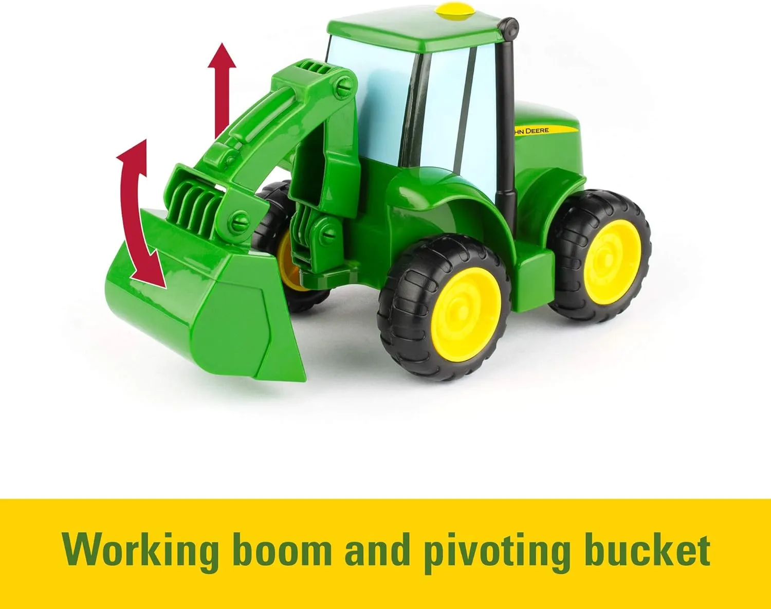 John Deere Lights & Sounds Farmin' Friends Toy Hauling Set with Truck and Backhoe Tractor