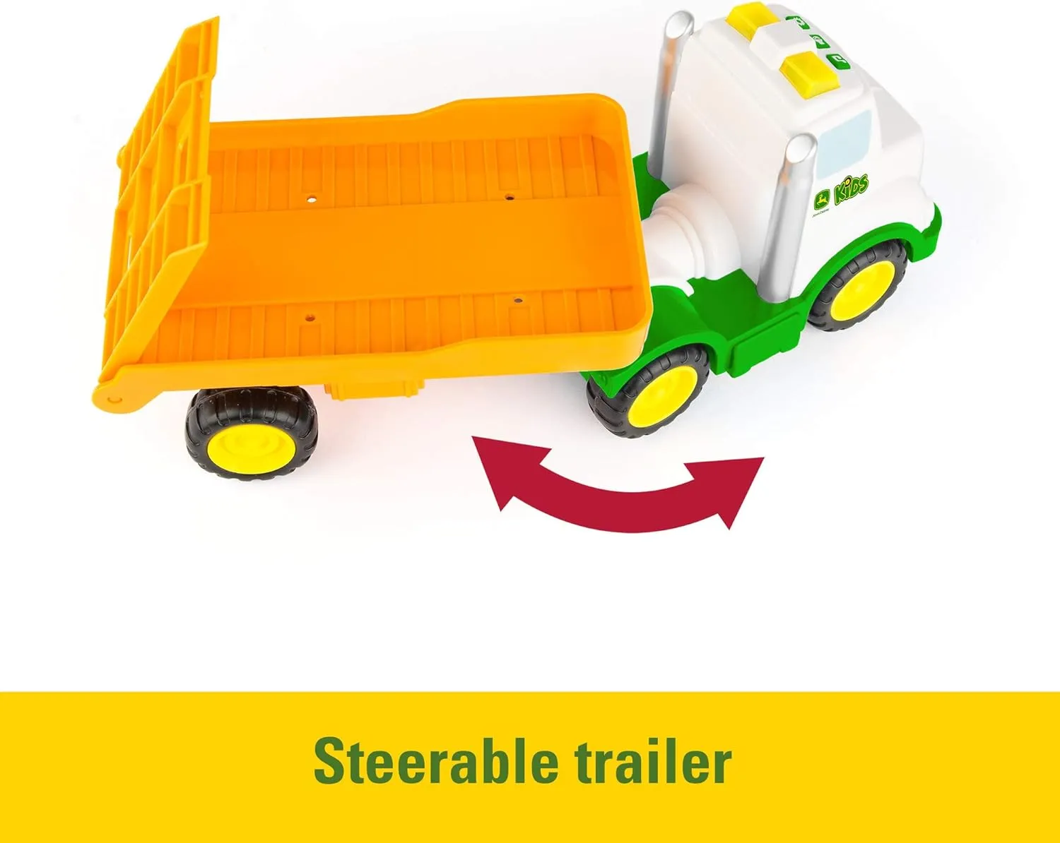 John Deere Lights & Sounds Farmin' Friends Toy Hauling Set with Truck and Backhoe Tractor