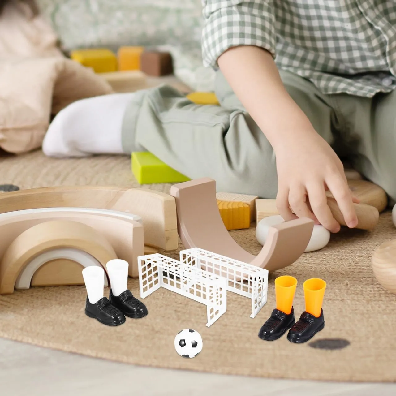 jojofuny 3 Sets Tabletop Soccer Toy Family Finger Soccer Game Table Football Winner Funny Finger Toys Plastic Tabletop Puzzle for Kids Table Football Game