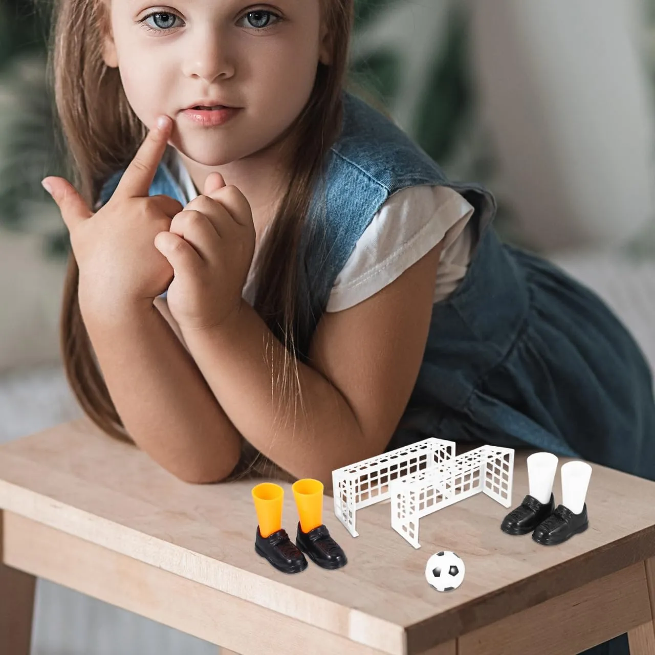 jojofuny 3 Sets Tabletop Soccer Toy Family Finger Soccer Game Table Football Winner Funny Finger Toys Plastic Tabletop Puzzle for Kids Table Football Game