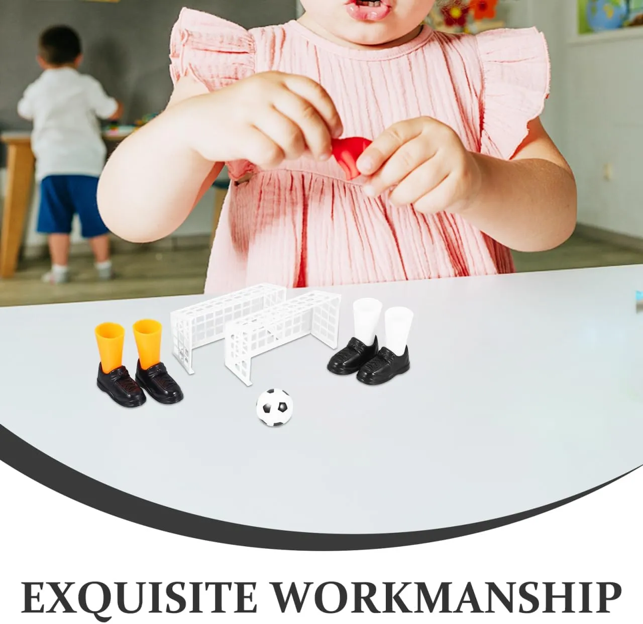 jojofuny 3 Sets Tabletop Soccer Toy Family Finger Soccer Game Table Football Winner Funny Finger Toys Plastic Tabletop Puzzle for Kids Table Football Game