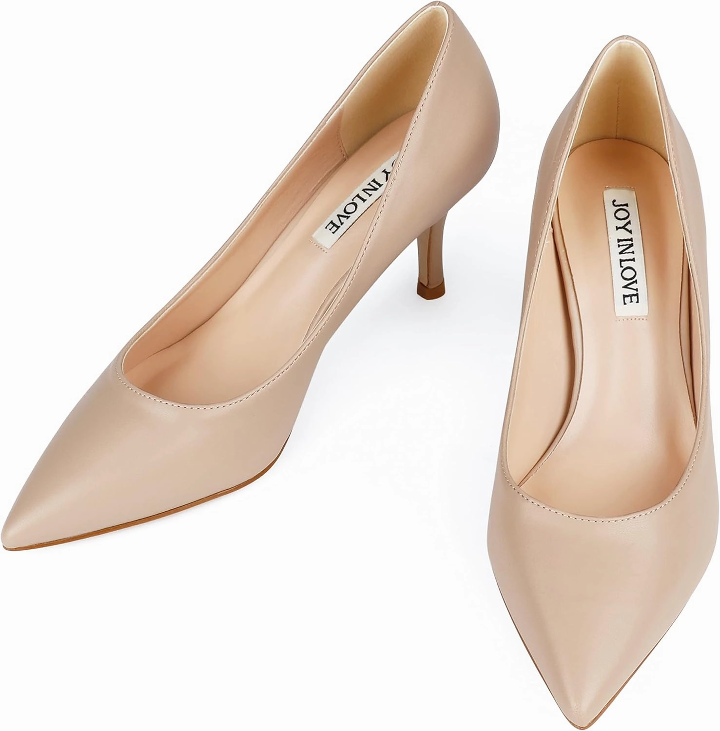 JOY IN LOVE Women's Shoes Low Heels Pointy Toe Kitten Heel Daily Pumps
