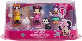 Just Play Disney Junior Minnie Mouse Movable Collectable Figures Pack of 5: Minnie Mouse, Daisy Duck, Figaro, Klarabella Cow, Snowpuff, from 3 Years, 89958, Multicoloured
