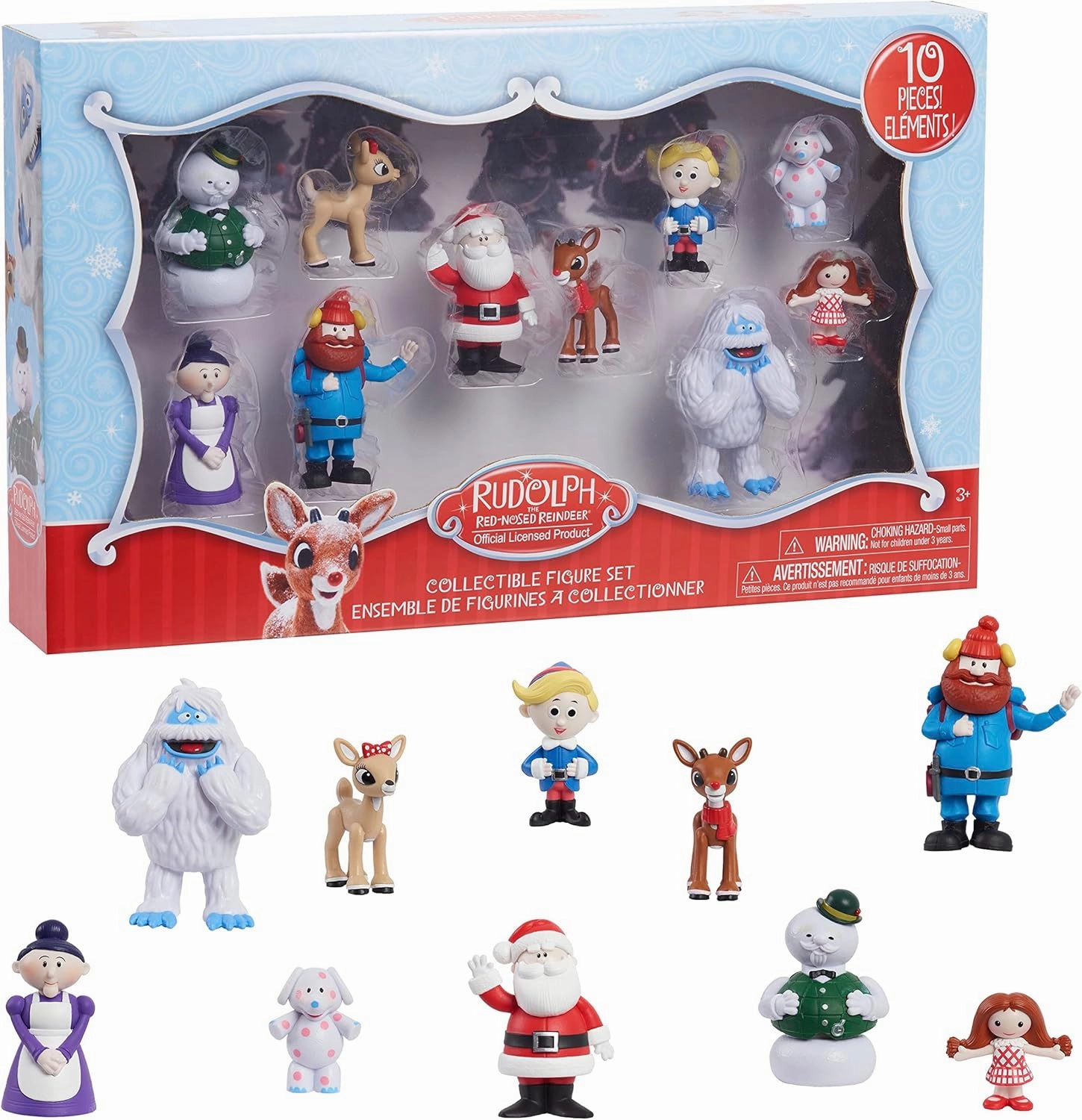 Just Play Rudolph The Red-Nosed Reindeer® Figure Set, 10-Piece Figure Set, Kids Toys for Ages 3 Up