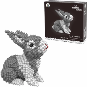 KADELE Easter Bunny Building Animal Sets, Extremely Challenging STEM Building Blocks Decor for Adults Kids, Micro 3D Educational Toys for Boys Girls Ages 8 and Up (660 Pieces)