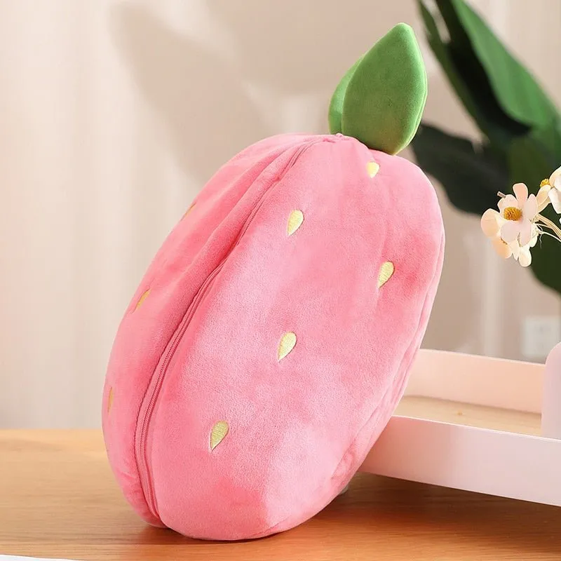 Kawaii Bunny in Strawberry & Carrot Hiding Bag