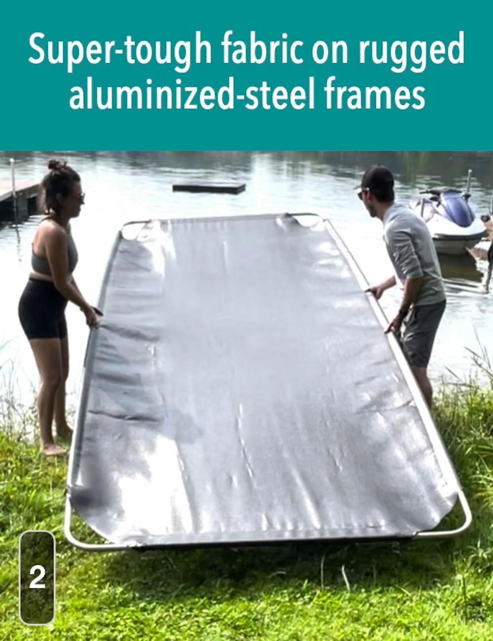 Kayak Mat - Premium Watercraft Launch Pad - Durable Geotextile & Aluminized Steel Frame