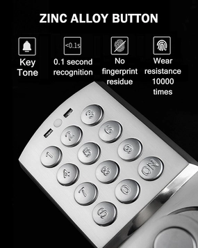 Keyless Entry Door Lock, ROSE MERRY Combination Keypad Door Lock with Handle for Bedroom, Office and House Rental (Right Hand)