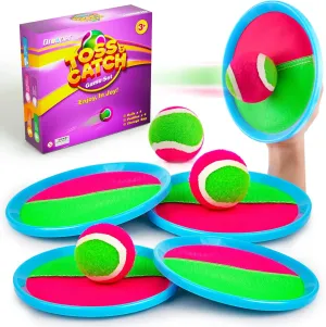 Kids Toys Toss and Catch Game Set Beach Pool Outdoor Toys for Kids Ages 4-8, Outside Yard Games for 3 4 5 6 7 8 Year Old Boys Girls Birthday Gift Adults Family