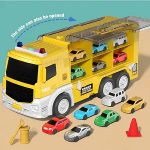 Kids Transforming Car Parking Lot Playset – 2-in-1 Interactive Garage & Vehicle Toy