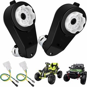 Kids Car Gearbox Compatible with Most Children Ride On Toys, 555 24V 40000RPM Drive Motor Gearbox, 2Pcs