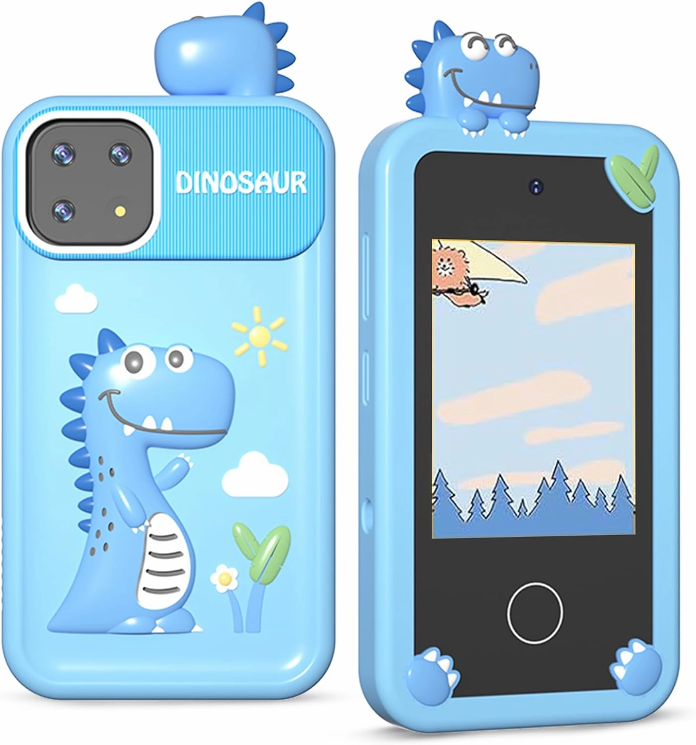 Kids Smart Phone Toy for Boys & Girls (Ages 3-9) – 2.8" Touchscreen, Dual Camera, Music Player, 16 Learning Games, Educational Toy with 8GB SD Card (Blue)