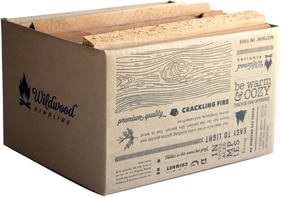 Kiln-Dried Cedar Kindling – Medium Hearth Box, Perfect for Fireplaces