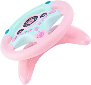 Kisangel 1Pc Interactive Steering Wheel for Educational Driving Simulation Plaything Rotatable Design for Fun Learning for Birthdays and Holidays Material